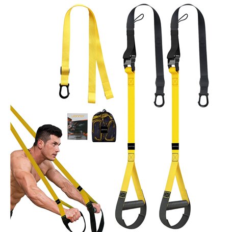 UONNER Sangle de Suspension d'exercice de Suspension Sangle Fitness Kit pour Musculation Multifonction Kit Entraînement Stretch