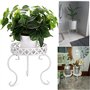 SUMNACON 1 support de pot de fleurs en métal pour intérieur et extérieur, blanc (plante non incluse)