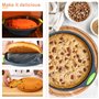 Moule Gateau Silicone Rond 25cm, 9 Pouces Antiadhésif Moule à Gateau Réutilisable, Dégagement Rapide Moule Silicone Patisserie R