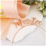 Accessoire EVJF Écharpe Future Mariée Voile Blanc Couronne Serre-tête Or Rose Kit Enterrement de Vie de Jeune Fille pour Fête EV