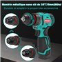HYCHIKA Perceuse visseuse sans fil 16.8V avec batterie 1.5Ah, 45N-m et 23+1 réglages de couple, mandrin sans clé 10mm, 2 vitesse