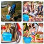 MIVIDE Lot de 8 Bidon d'eau Pliable 10L, Réservoir d'eau Potable Pliable, Sac d'eau Réutilisable pour Camping, Randonnée, Pique-