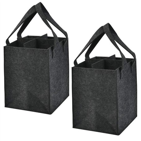 TIMESETL 2Pcs Sac de Bouteille en Feutre pour 4 Bouteilles