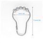 20PCS Anneaux de Douche en Acier Inoxydable, Crochets Rideau de Douche Anneaux pour Rideau de Douche en Acier Inoxydable pour Sa