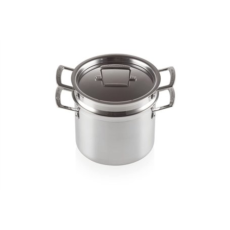 Le Creuset Faitout avec Panier Vapeur et Couvercle