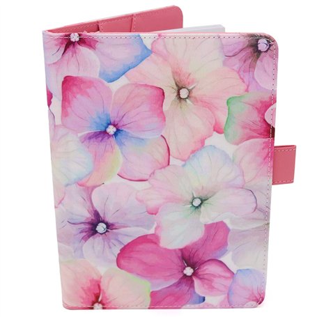 Protège Carnet De Santé Pour Bébé Fille – Motif Fleurs – Format A5 15x21 cm – Rabats Pour Ranger Les Ordonnances