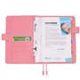 Protège Carnet De Santé Pour Bébé Fille – Motif Cigognes – Format A5 15x21 cm – Rabats Pour Ranger Les Ordonnances
