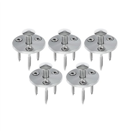 Piton Douille Rétractable + 3 Vis | pour Fixation bâche Couverture de Piscine sur Plage Bois | Alu/INOX | Lot de 5 pièces - POOL