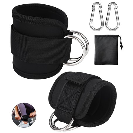2Pcs Sangle Cheville Musculation Poulie