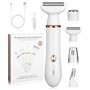 Bixury Rasoir Électrique Pour Femme 4 en 1 Rasoir Femme Electrique Rasoir Electrique Femme Rasoir Indolore avec 4 Têtes Flottant