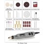 Multifonction Outils Rotatif Avec 95 Accessoires, Outil Rotatif sans fil, 3 Vitesse Perceuse sans fil Mini 5000-15000 tr/min, po