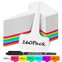Lot de 160 étiquettes pour plantes en plastique de qualité supérieure – 100 blanches + 60 x multicolores
