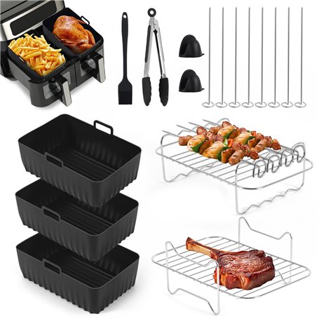 Votoko 17 Pcs Accessoires Air Fryer pour Ninja