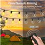 Warlisou 15M Guirlande Lumineuse Exterieure avec Télécommande