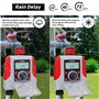 2 Sorties Irrigation Programmateur Arrosage Jardinage Quotidien avec Capture de Pluie