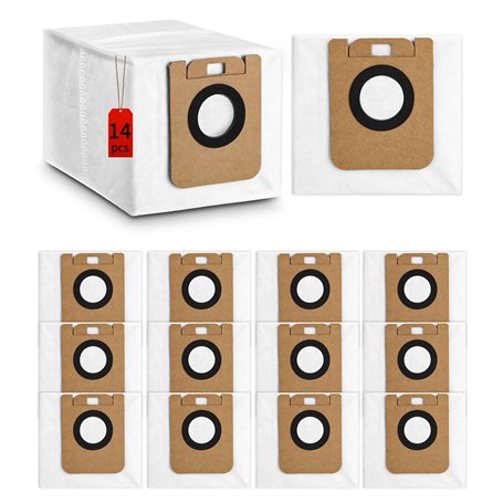 Lot de 14 Sacs à Poussière pour Aspirateur Dreame D10 Plus / D10s Plus / L10 Plus Sacs d'aspirateur de Rechange pour Dreame D10s