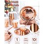 Vaisselle Jetable Anniversaire Pastel,130 Pièces Vaisselle Fête Rose Gold Vaisselle Jetable Decoration Anniversaire Set Comprend