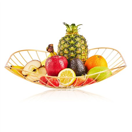 LINXIU Corbeille à fruits pour comptoir de cuisine - Corbeille à fruits décorative en métal - Support pour légumes