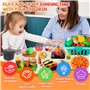 MQVXT Accessoire Cuisine Enfant,Jouet Plastique Fruit et Légume à Découper,108 PCS Enfant Dinette Nourriture Accessoire Ustensil