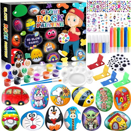 MULEVIP Kit de Peinture sur Roche pour Enfants