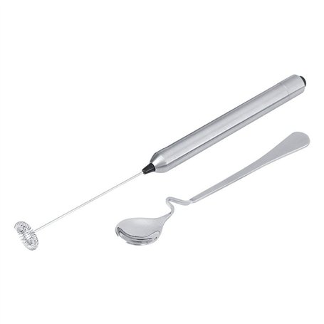 Mini-mousseur à lait électrique en acier inoxydable robuste - pour créer de la mousse dans le café cappuccino ou pour dissoudre