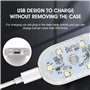 4Pcs RGB Éclairage Intérieur de Voiture, Lampe Tactile 7 Couleurs LED, Plafonnier Rechargeable USB