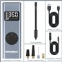 Mini Compresseur à Air Portatif, HYCHIKA 12V 6000mAh Gonfleur Pneus Voiture Gonfleur Electrique Pompe a Velo 150PSI avec Écran L