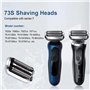 Elfinfi Tete de Rasoir pour Braun Serie 7 (73S), Grille Rasoir pour Braun Serie 7, Facile à remplacer et à nettoyer, Noir pour B