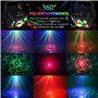 Fwiull Lumière Disco à 7 Yeux avec Télécommande et Stroboscope