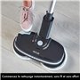 AirCraft PowerGlide Nettoyeur de sol dur sans fil rechargeable avec 6 tampons (2 nettoyages, 2 polissages et 2 tampons à récurer