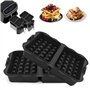 2 Pièces Moule à Gaufres Air Fryer en Silicone Rectangulaire