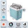 Pinnacle Thermoware Glacière électrique – Grand refroidisseur portable de 30 L pour boissons chaudes et froides et aliments – 12