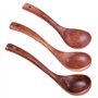 Lot de 3 louches à soupe en bois naturel