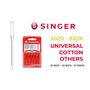 Singer Lot de 2 paquets d’aiguilles pour machine à coudre universelle et spéciale tricot et élastique 2020/2045 (822R - 848R) As