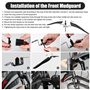OUXI Jeu de Garde-Boue pour Vélo, Garde-Boue Portable et Ajustable pour Vélo, Garde-Boue Avant et Arrière pour VTT, Vélo de Rout