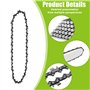 3 PCS Chaînes de Tronçonneuse pour Guide-Chaîne de 12" (30 cm), 45 Maillons d'Entraînement, 1,1mm Faible Rebond, Compatibles ave