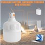 Lot de 3 lampes de camping LED rechargeables par USB - Lampe de tente super lumineuse - 3 modes d'éclairage - 30 W - Lampe de ca