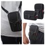 WIYETY Sacoche Ceinture Telephone Noir: 2 Pièces Sacoche Ceinture Homme, Étui de Ceinture Pochette Téléphone Holster, Gadget Sac