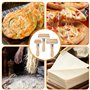 Nizirioo Lot de 3 rouleaux à pâtisserie en bois : grande, moyenne et petite, rouleau à pizza pour pizza, gâteau, accessoires de