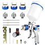 LustLocke HVLP Professionnel Pistolet à Peinture Alimentation par Gravité 3 Buses (1