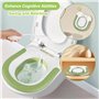 TNOMSNO Bidet Toilette WC, Bain de Siège Bidet avec Chasse d'eau, Pliable Sitz Bain Bassin Bain pour Soins Postpartum, Soulageme