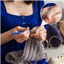 HDGSAFD Pack De 10 Cerceaux Au Crochet Et 1 Boîte De Rangement Rectangulaire, Outils De Tricot, Cerceaux Au Crochet en Métal, Ac