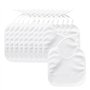 MEMOFYND Lot de 10 Bavoirs Blancs pour Enfants (18 x 18 cm)