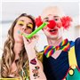 RELKLYU 2 Arcs De Clown Et 4 Autocollants De Tatouage Clown, Accessoires De Costumes De Clown, Accessoires De Costumes De Fête,