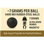 100 x Premium Quality Hard Mix Rubber Steel Balls Paintballs Reballs for Pistols in 68 Cal. Paintball Shooting Self Defense Bill
