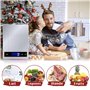 Balance de cuisine numérique 15 kg avec écran LCD + acier inoxydable + verre trempé - Précision jusqu'à 1 g - g/kg/lb:oz/ml/fl'o