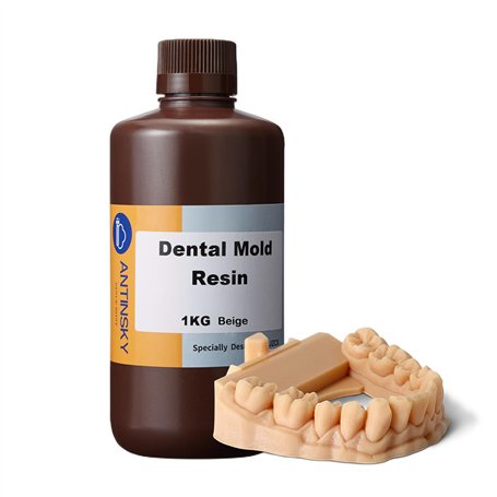 Antinsky Résine moulée dentaire pour imprimante 3D DLP LCD 405 nm 1 kg Haute précision et faible rétrécissement Haute températur