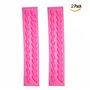 OFKPO Lot de 2 Coque en Silicone Fondant Twist Corde Moules, Fritter-Shaped, Twist Corde, Pâte à Sucre Ustensiles de Cuisine Déc