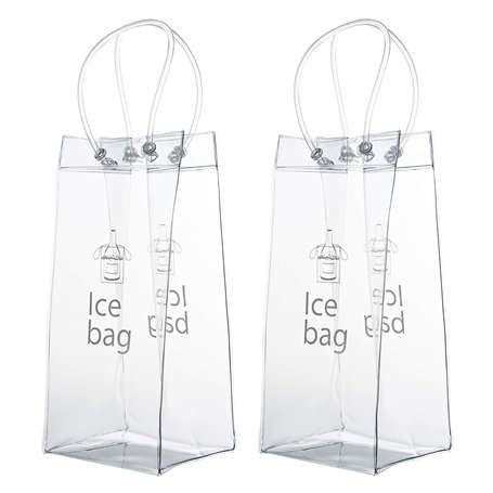 Vordas 2 Pièces Sac de Glace Vin Refroidisseur Cooler avec Poignée pour Les Pubs et Les Restaurants