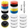 23 Pièces Polissage Voiture Kit,80mm Polissage Pad Éponge